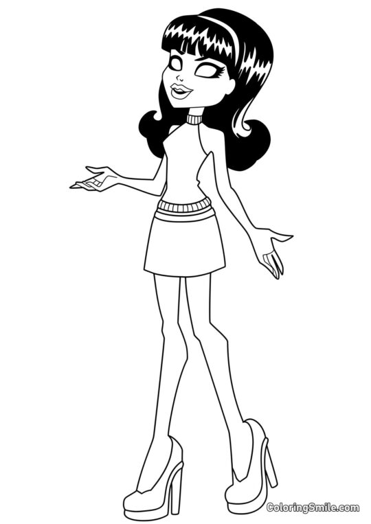 Desenhos de Monster High para Colorir Scarah Screams - Página para Colorir
