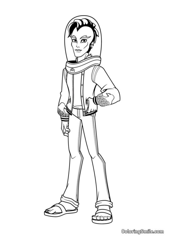 Desenhos de Monster High para Colorir Filho do Monstro do Rio - Página para Colorir