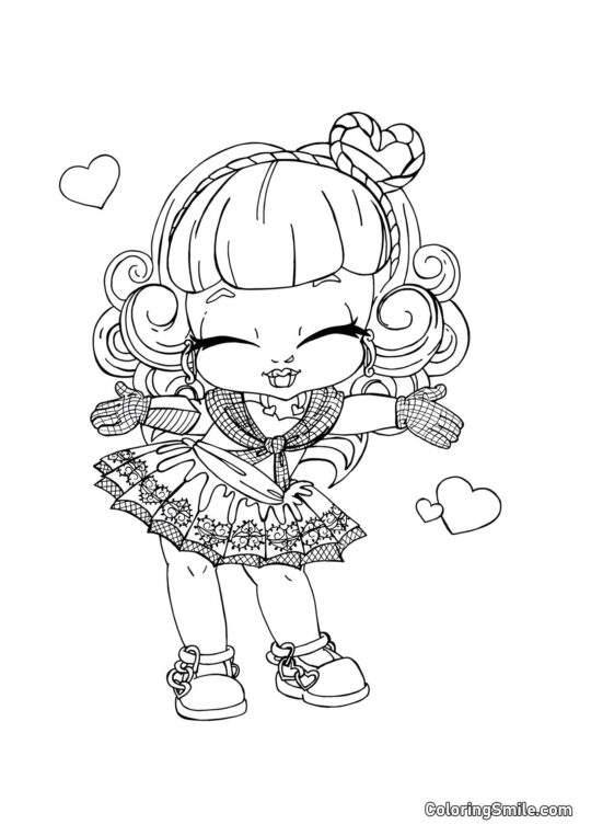 Desenhos de Monster High para Colorir C.A. Cupido – Filha de Eros - Página para Colorir