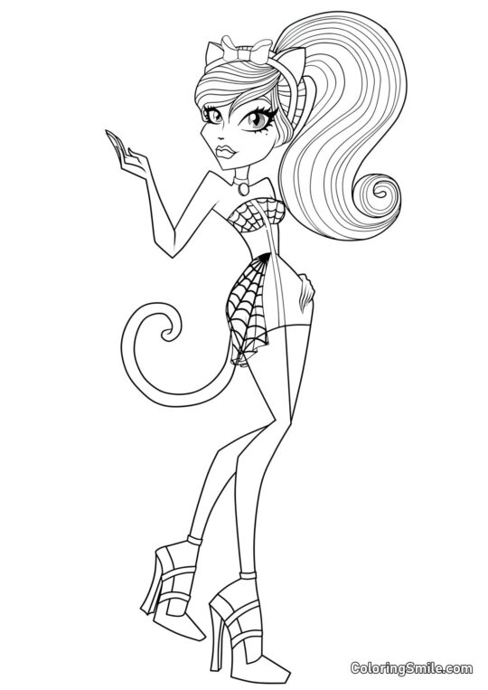 Desenhos de Monster High para Colorir Catrine de Meow - Página para Colorir