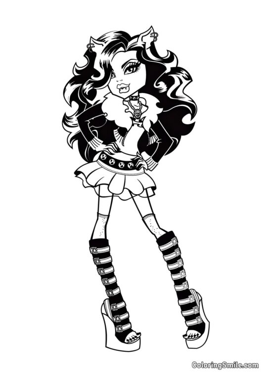 Desenhos de Monster High para Colorir Robecca Steam do Monster High - Página para Colorir