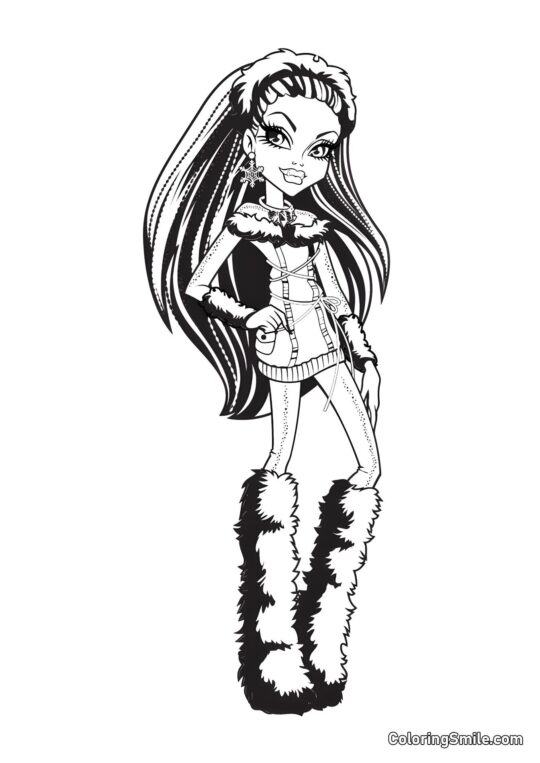Desenhos de Monster High para Colorir Abbey Bominable do Monster High - Página para Colorir