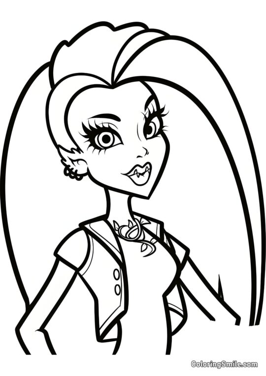 Desenhos de Monster High para Colorir Monster High Venus McFlytrap - Página para Colorir