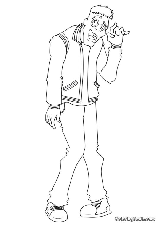 Desenhos de Monster High para Colorir Mo ‘Slow-Mo’ Deadovitch - Página para Colorir