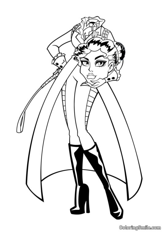 Desenhos de Monster High para Colorir Filha do Cavaleiro Sem Cabeça - Página para Colorir