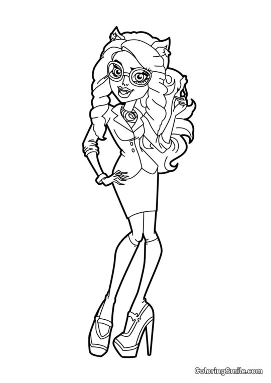 Desenhos de Monster High para Colorir Claudia Wolf - Página para Colorir