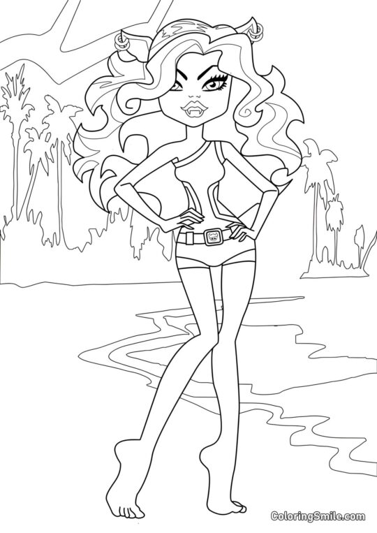 Desenhos de Monster High para Colorir Monster High Clawdeen Wolf - Página para Colorir