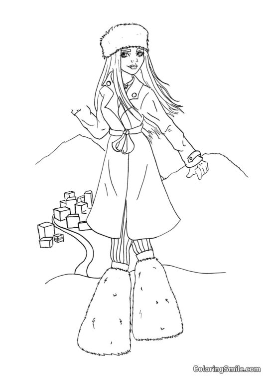 Desenhos de Monster High para Colorir Abbey Bominable – Filha do Yeti - Página para Colorir