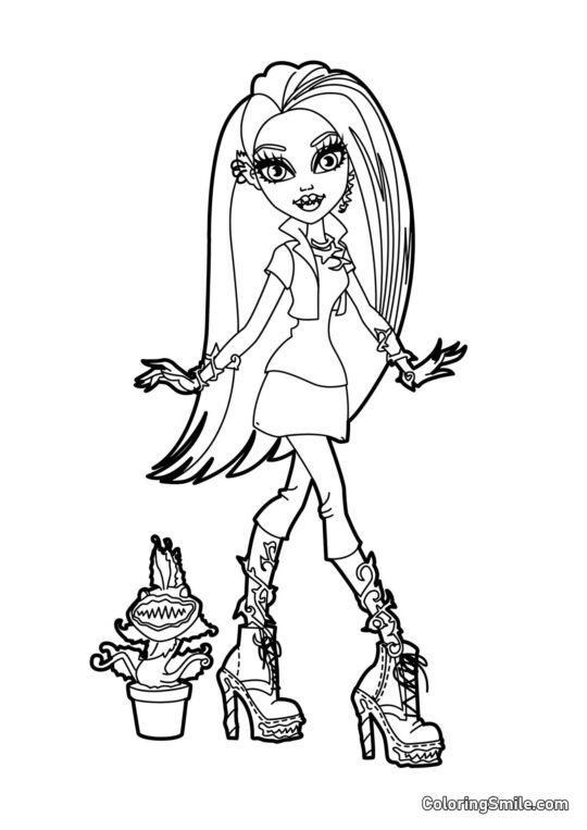 Desenhos de Monster High para Colorir Venus McFlytrap - Página para Colorir