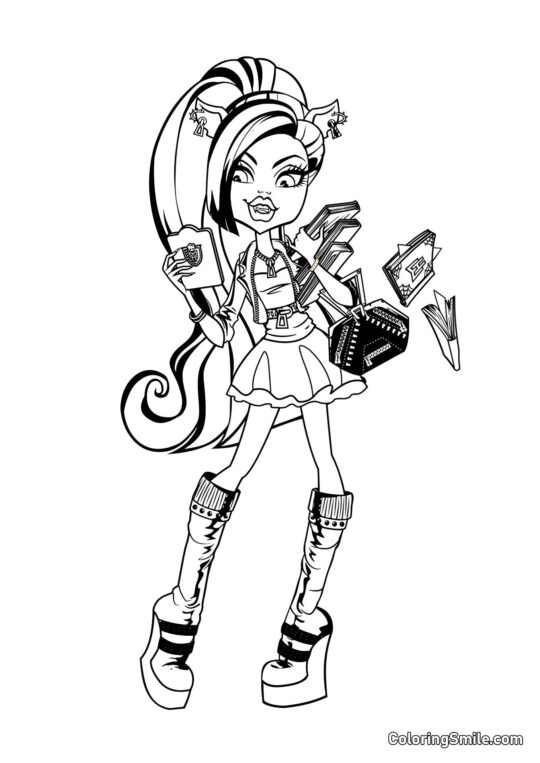 Desenhos de Monster High para Colorir 13 Desejos Clawdeen Wolf - Página para Colorir