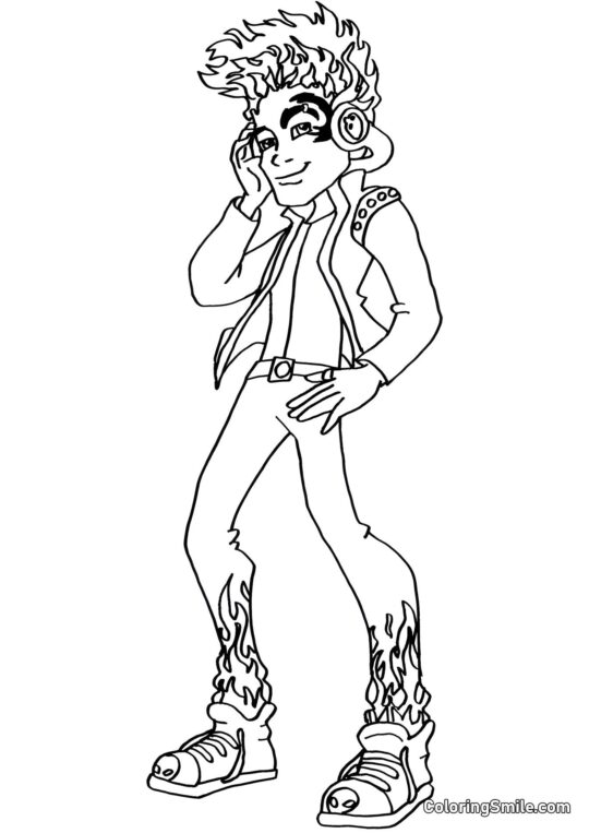 Desenhos de Monster High para Colorir Monster High Holt Hyde - Página para Colorir