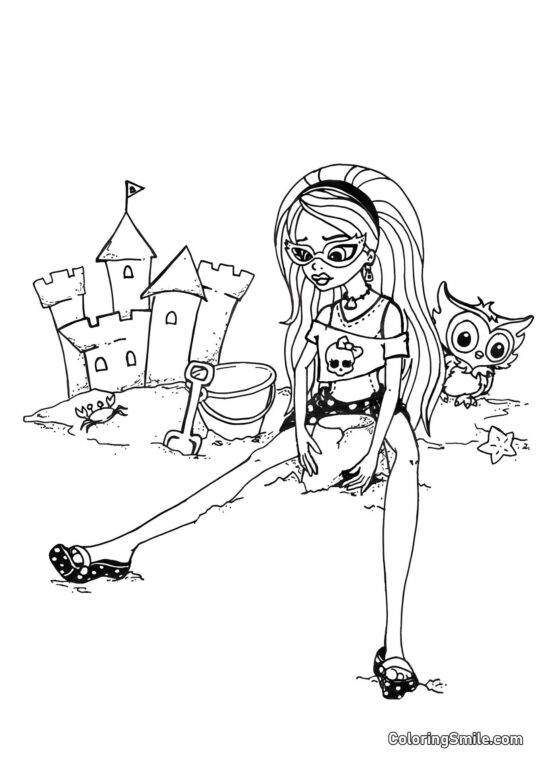 Desenhos de Monster High para Colorir Ghoulia Yelps – Filha de um Zumbi - Página para Colorir