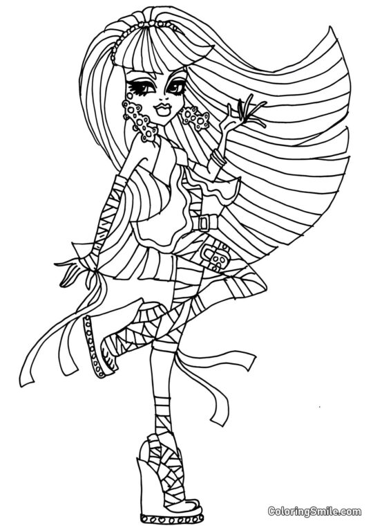 Desenhos de Monster High para Colorir Cleo de Nile – Filha da Múmia Imhotep - Página para Colorir