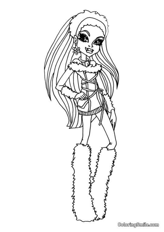 Desenhos de Monster High para Colorir Monster High Abbey Bominable - Página para Colorir