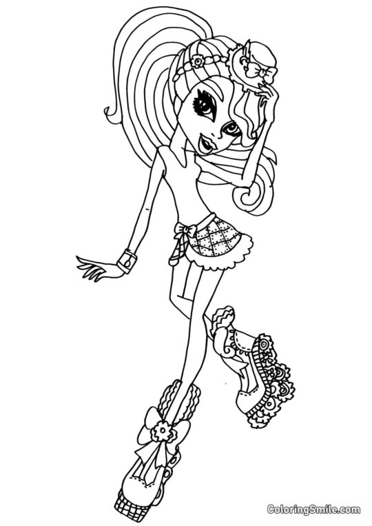 Desenhos de Monster High para Colorir Robecca Steam – Filha do Cientista Louco - Página para Colorir