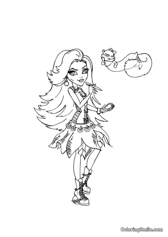 Desenhos de Monster High para Colorir Spectra Vondergeist – Filha dos Fantasmas - Página para Colorir