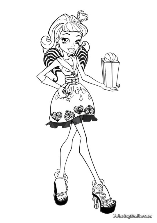Desenhos de Monster High para Colorir Monster High Cupido - Página para Colorir