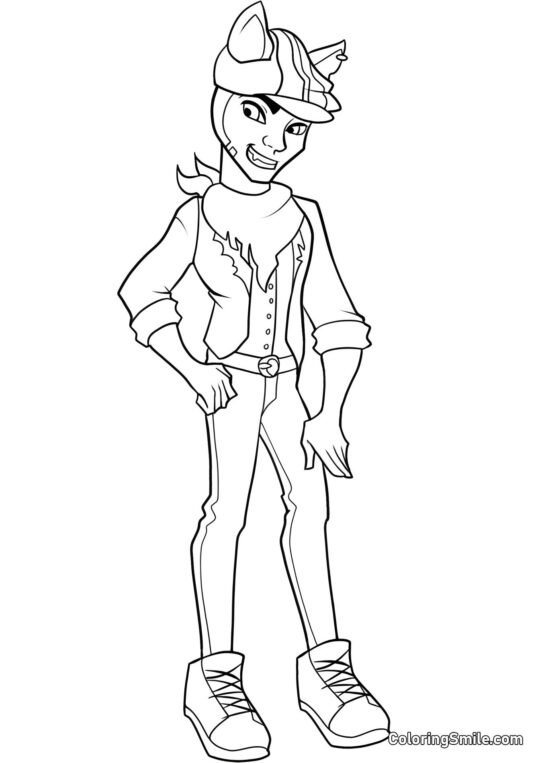 Desenhos de Monster High para Colorir Monster High Clawd Wolf - Página para Colorir
