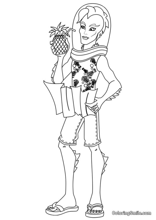 Desenhos de Monster High para Colorir Gillington ‘Gil’ Webber - Página para Colorir