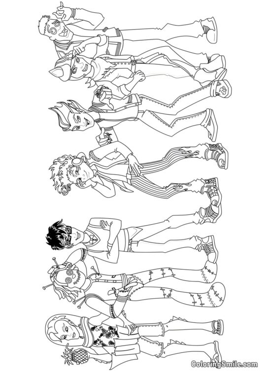 Desenhos de Monster High para Colorir Monster High Boys - Página para Colorir