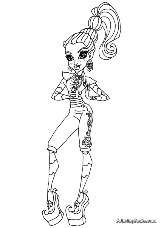 Desenhos de Monster High para Colorir Gigi Grant - Página para Colorir