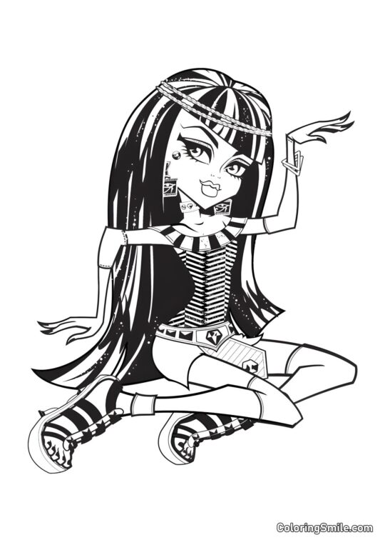 Desenhos de Monster High para Colorir Cleo de Nile do Monster High - Página para Colorir