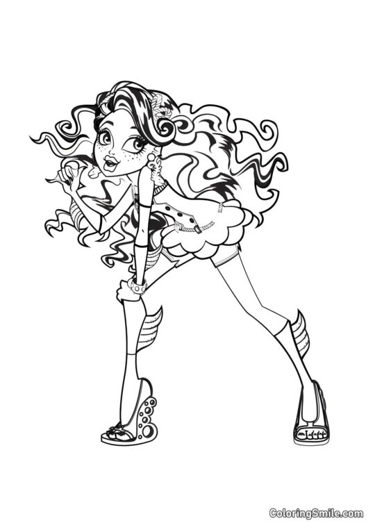 Desenhos de Monster High para Colorir Lagoona Blue do Monster High - Página para Colorir