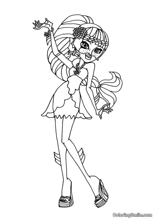 Desenhos de Monster High para Colorir 13 Desejos Lagoona Blue - Página para Colorir