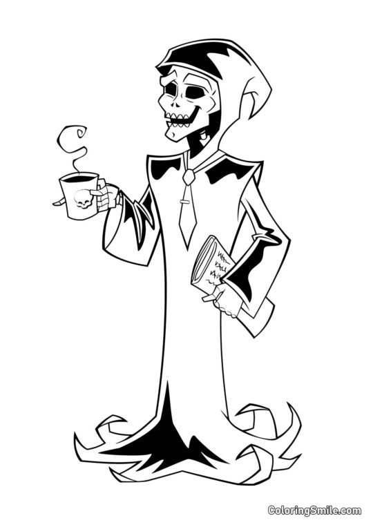 Desenhos de Monster High para Colorir Sr. Morte - Página para Colorir