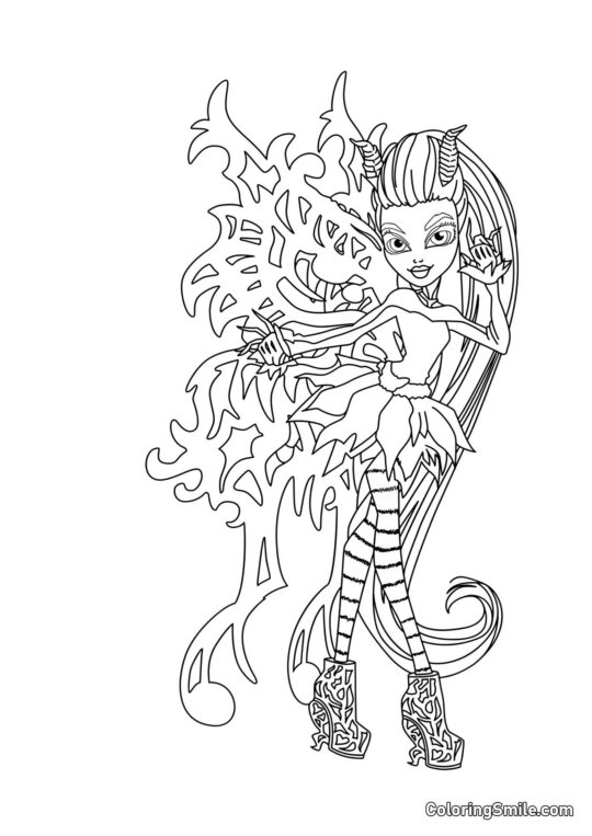 Desenhos de Monster High para Colorir Bonita Femur (Bonita Femur) - Página para Colorir