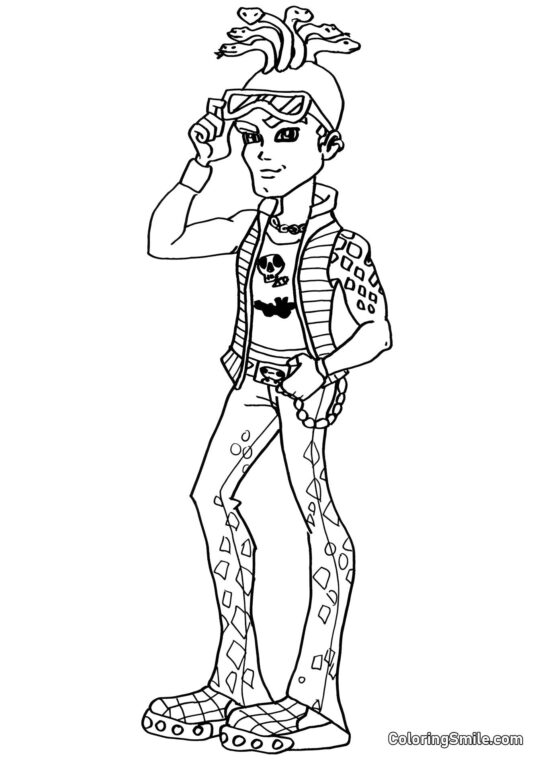 Desenhos de Monster High para Colorir Monster High Deuce Gorgon - Página para Colorir