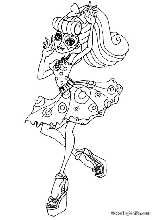Desenhos de Monster High para Colorir Operetta – Filha do Fantasma da Ópera - Página para Colorir
