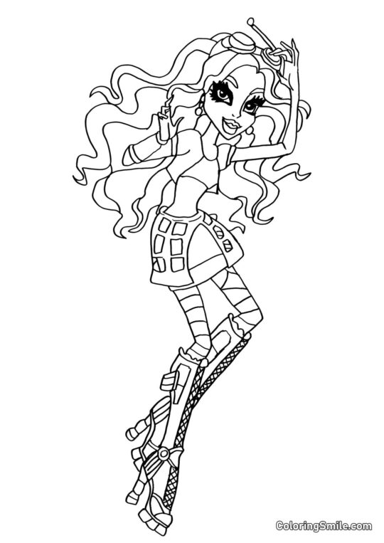 Desenhos de Monster High para Colorir Monster High Robecca Steam - Página para Colorir
