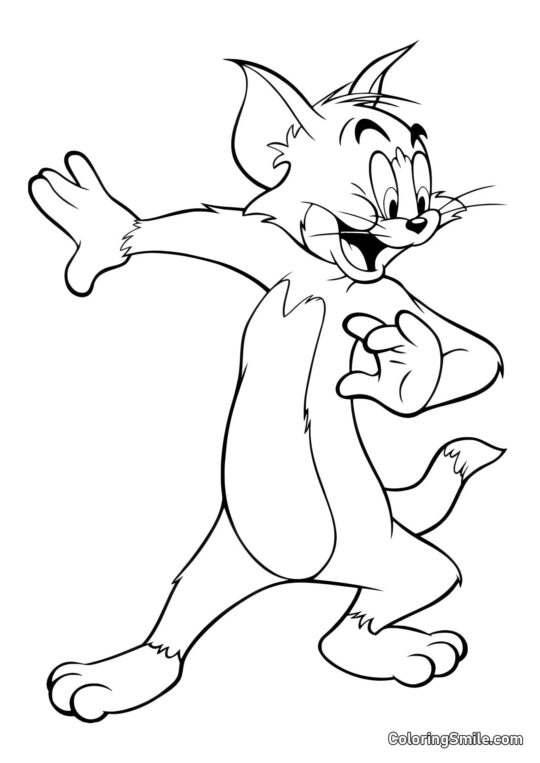 Desenhos do Tom e Jerry para Colorir Tom Está Confuso - Página para Colorir