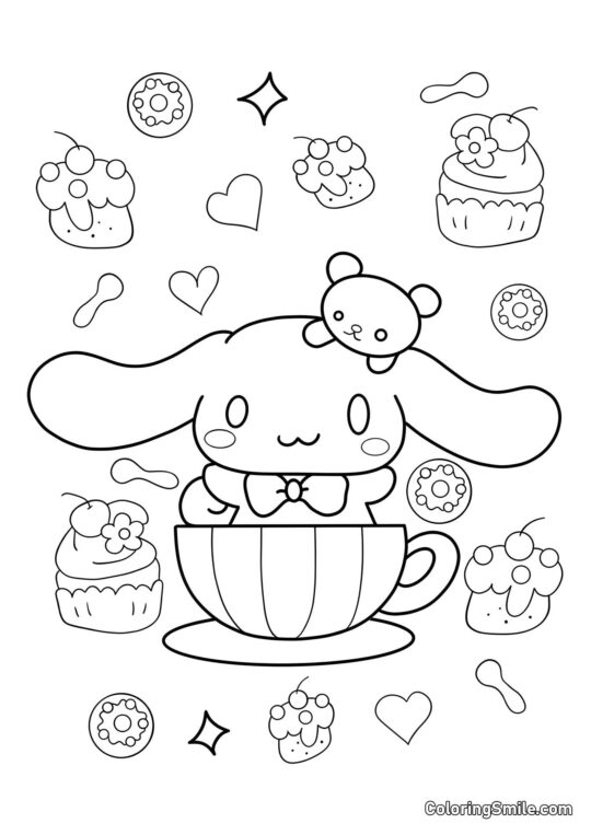 Disegni di Cinnamoroll da Colorare Cinnamoroll Kawaii - Pagina da Colorare