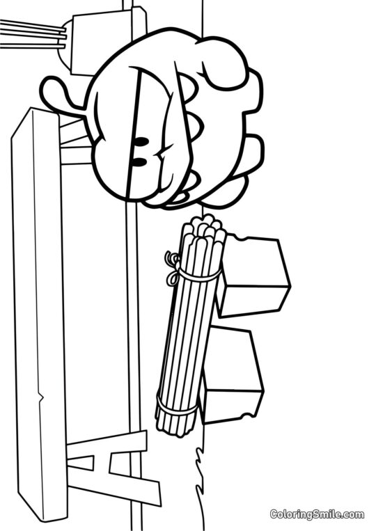 Om Nom Lærer Kung Fu - Farvelægningsside