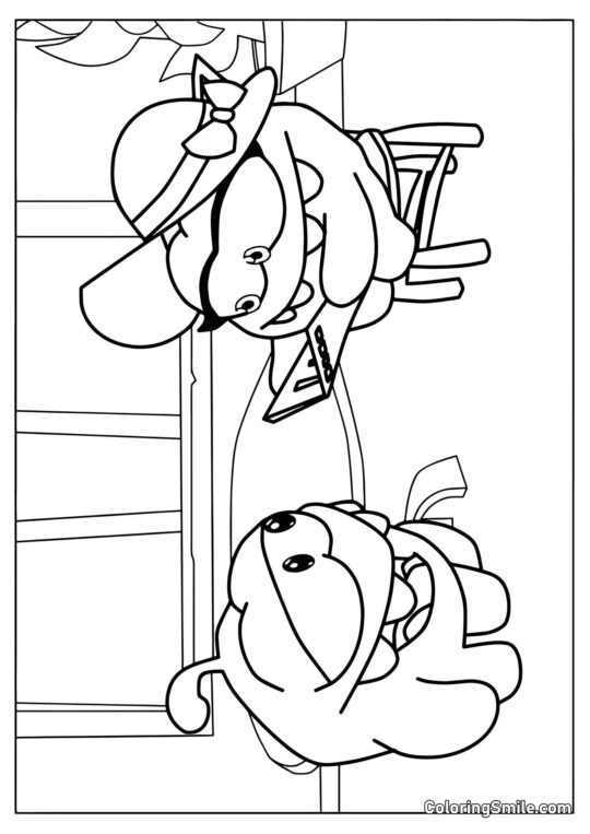 Om Nom Tjener - Farvelægningsside