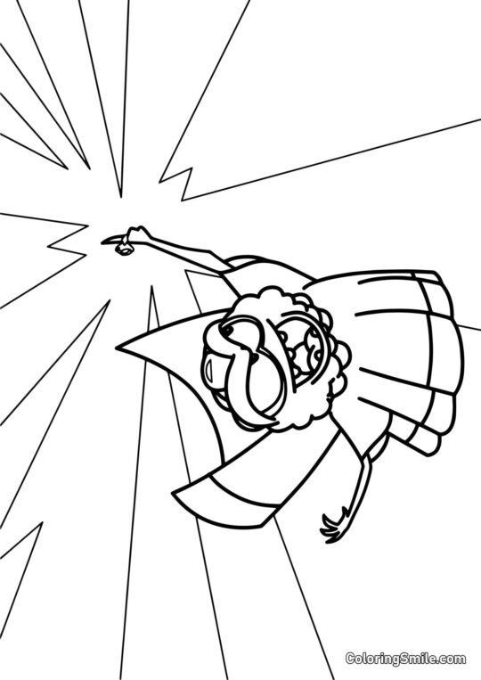 Spiderman Troldmand fra Om Nom - Farvelægningsside