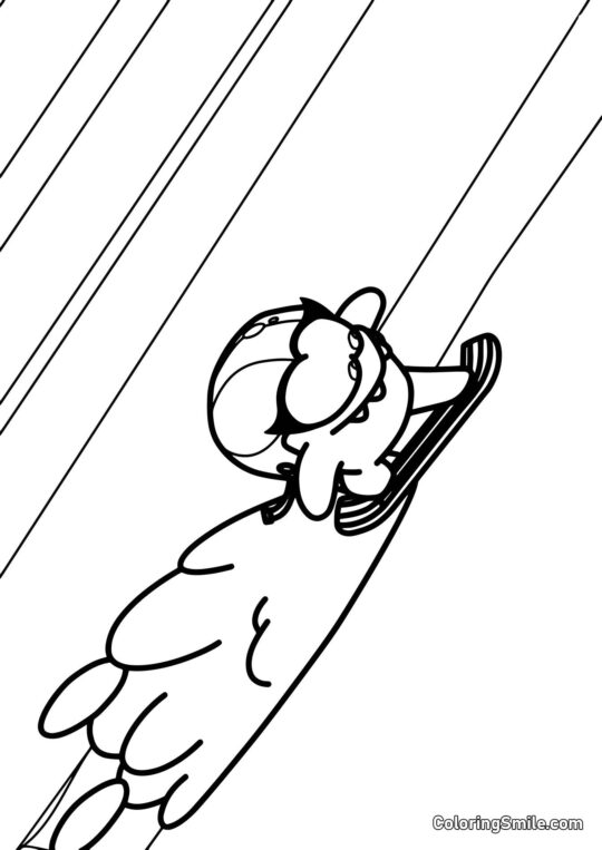 Om Nelle på et Snowboard - Farvelægningsside