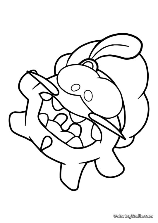 Om Nom i Renæssancen - Farvelægningsside