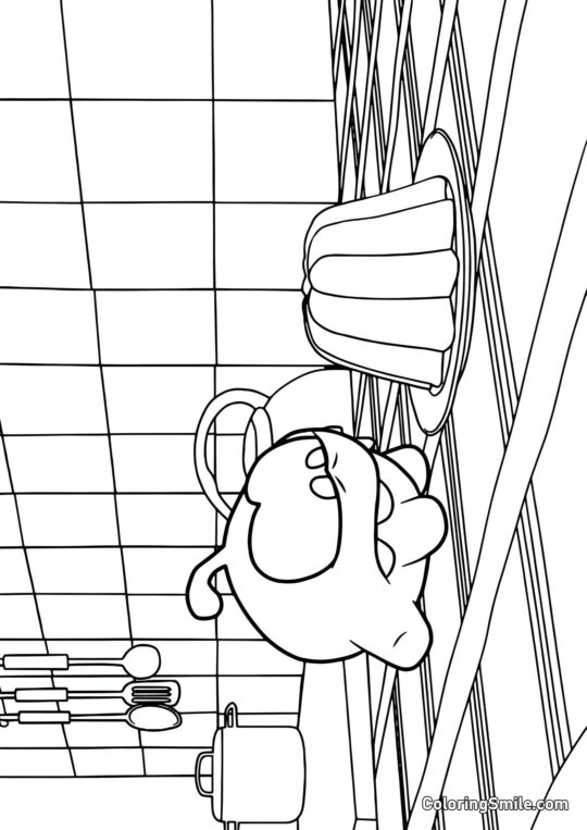 Om Nom og Gelé - Farvelægningsside