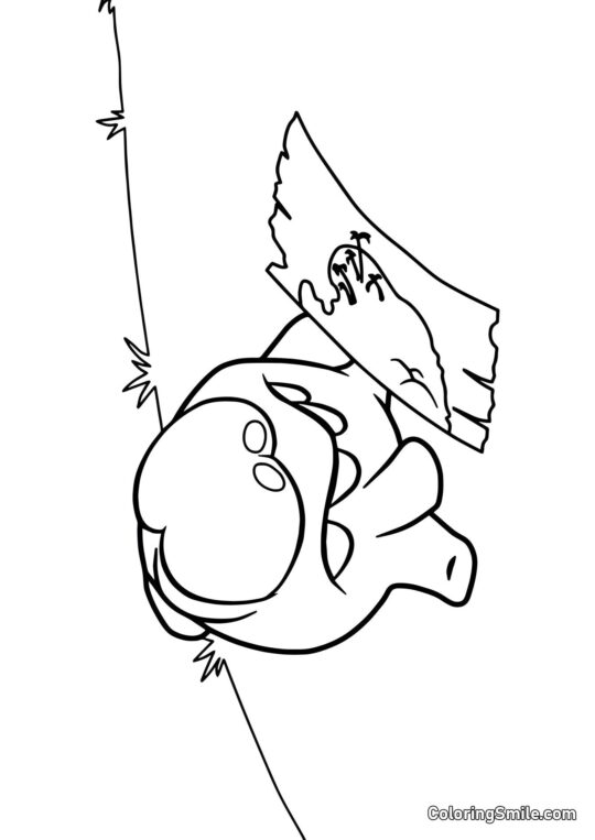 Om Nom og Skattekortet - Farvelægningsside