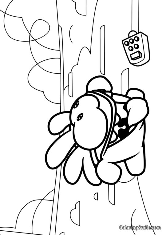 Super Nom med en Fjernbetjening - Farvelægningsside