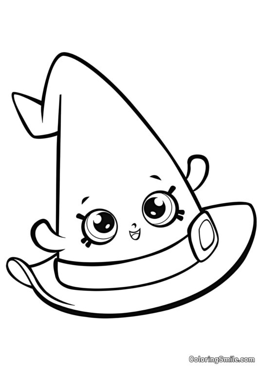 Шопкінс Капелюх Відьми Хеллоуїн - Розмальовка