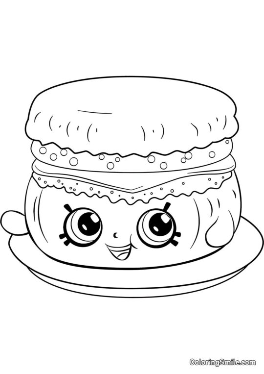 Шопкінс Барбі Сніданок Маффін - Розмальовка