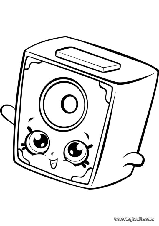 Шопкінс Маленький Динамік - Розмальовка