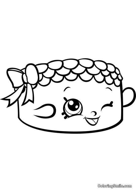 Шопкінс Бекі Торт - Розмальовка