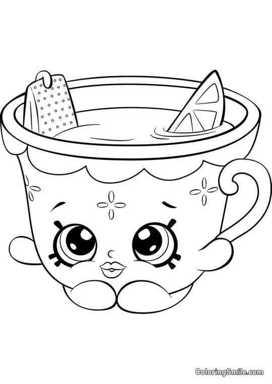 Шопкінс Чай Мед і Лимон - Розмальовка