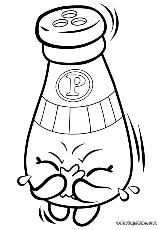 Шопкінс Перець - Розмальовка