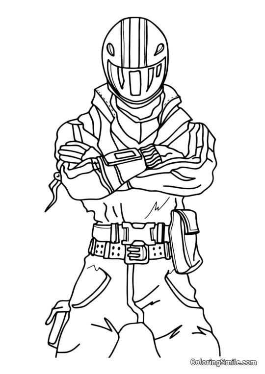 Fortnite Asphalt Hero - Coloring Page